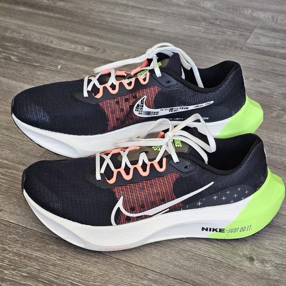 B10 Nike Zoom Fly 5 Running Shoes Black Green White FB1847-011 Mens US 13